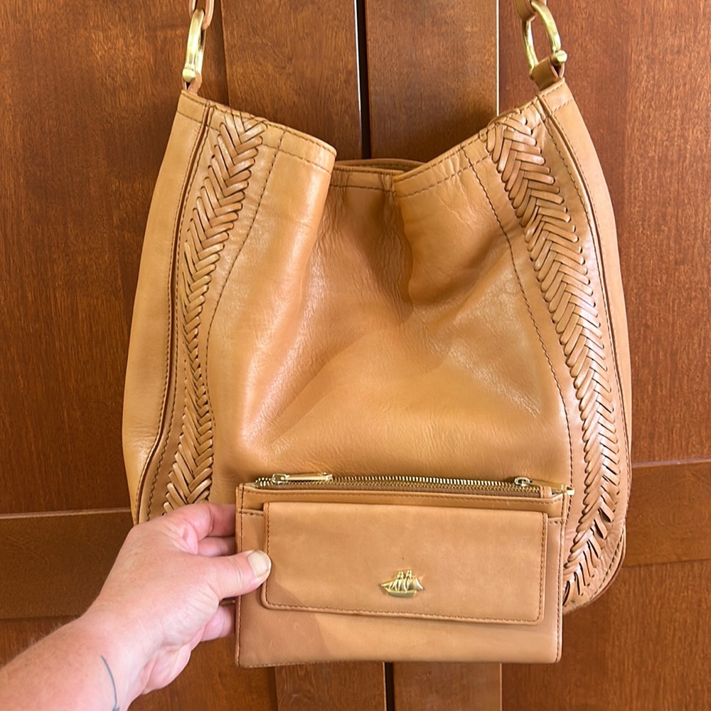 Large Brahmin soft leather bag with matching wallet